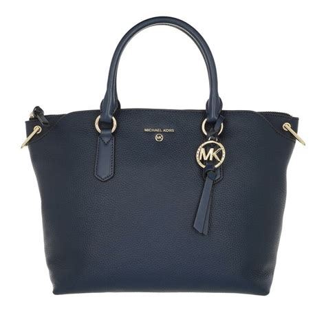 michael kors taschen blau echtes leder|michael kors opened satchel purse.